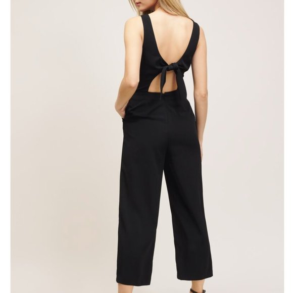 Black Tie Back Jumpsuit - Picture 5 of 8